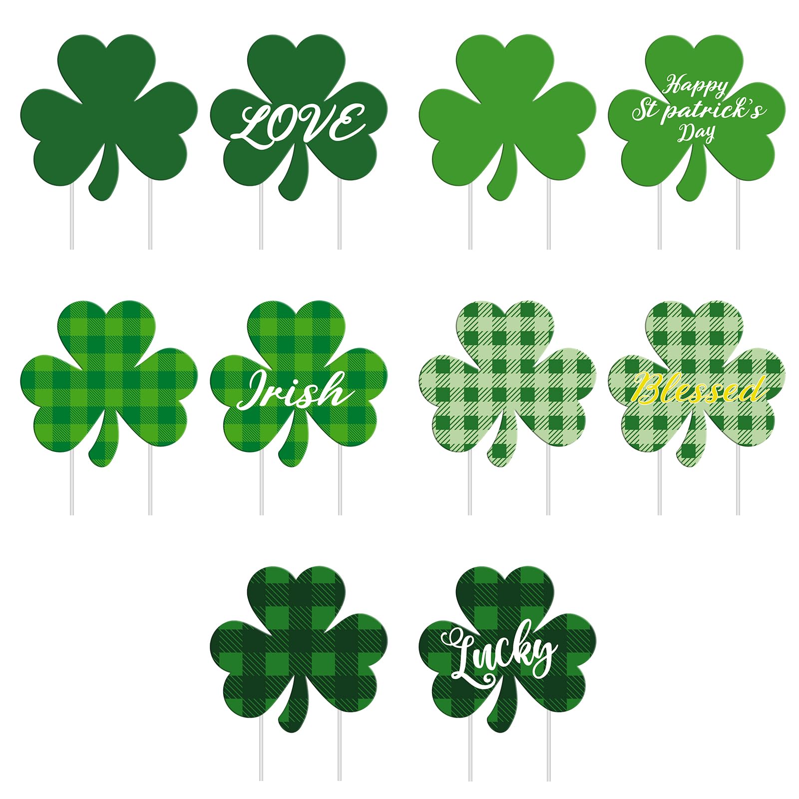 Subacy shamrock yard sign for outdoor St. Patrick's Day decor.