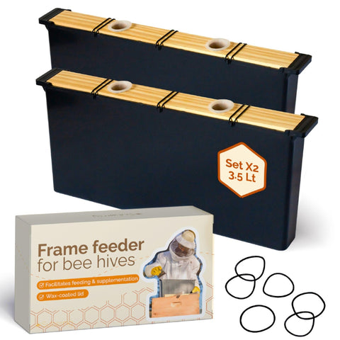 Subernig bee feeder 2-pack with 3.5L capacity for reliable hive feeding.