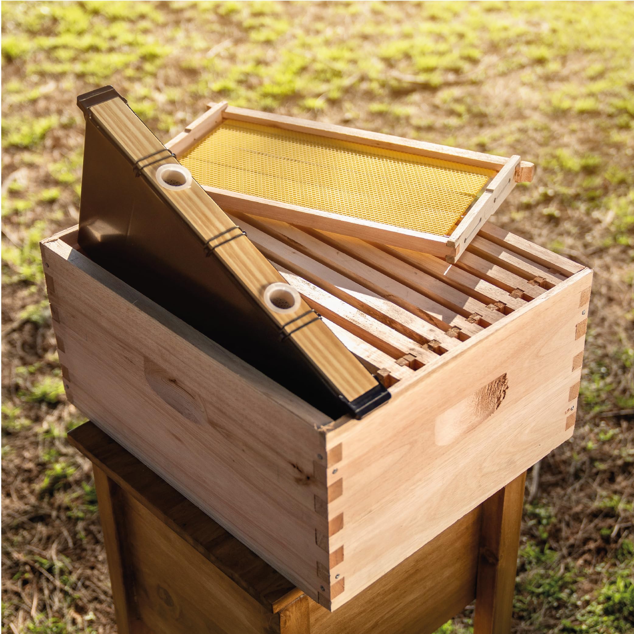 Subernig inside-hive feeder ready for winter and drought supplementation.