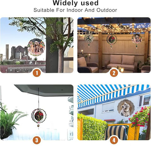 Sublimation wind spinner blank 10 inch vivid pattern potential in garden or balcony.