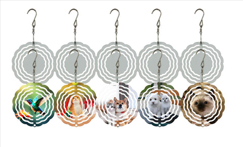 Sublimation wind spinner blank aluminum 72mm front view for vibrant designs.