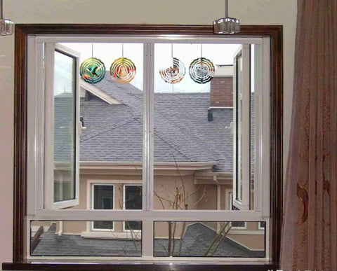 Sublimation wind spinner blank aluminum 72mm garden display for outdoor spaces.