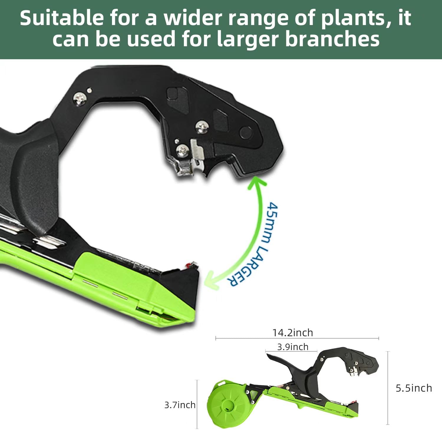 SUCA tapener gun with tapes demonstrates quick, tidy binding
