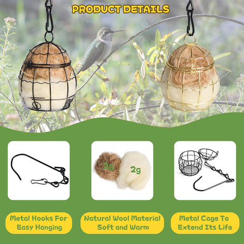 SucculentLovers hanging nesting cage on a branch enhances yard aesthetics