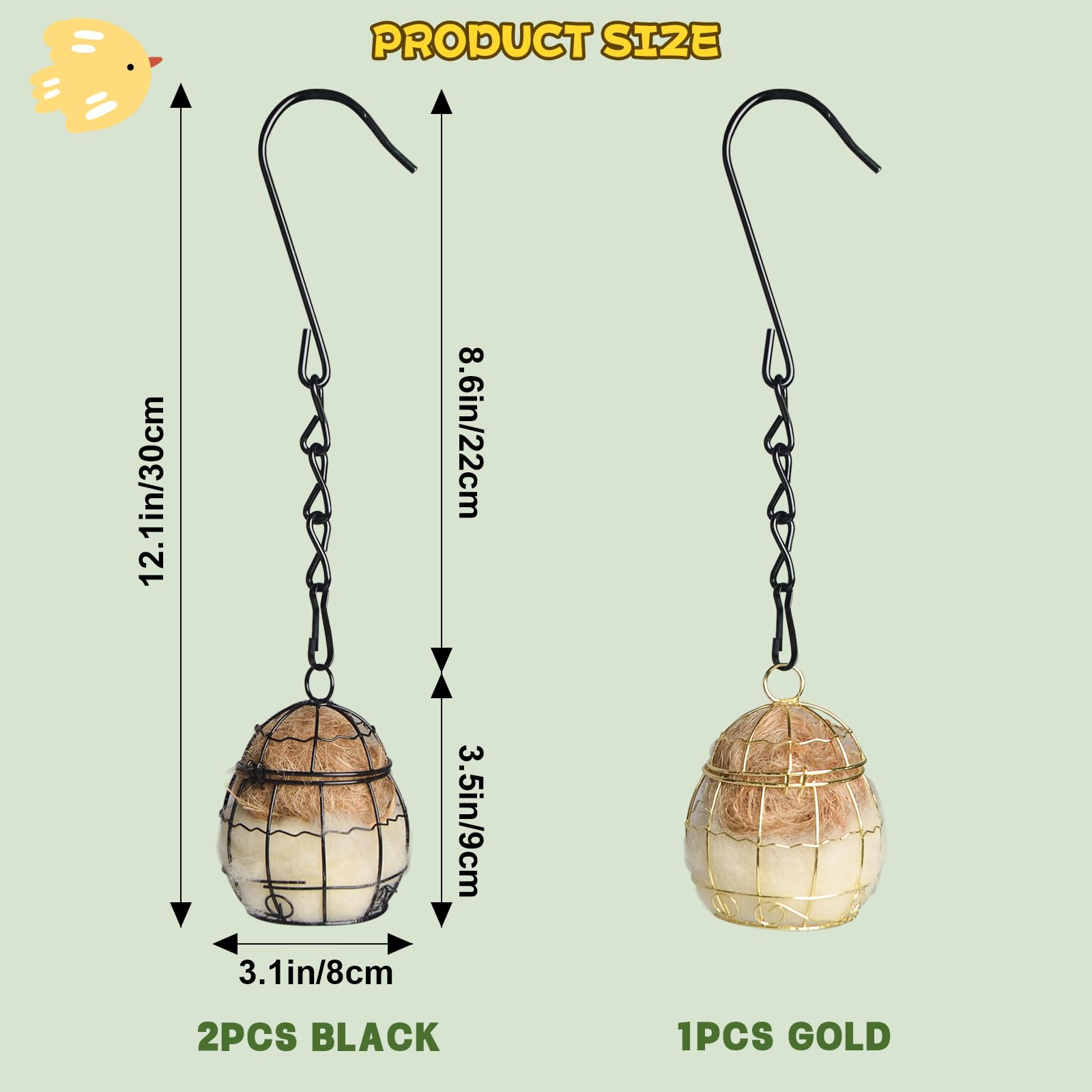 SucculentLovers refillable nesting cage shows easy access for replenishing materials
