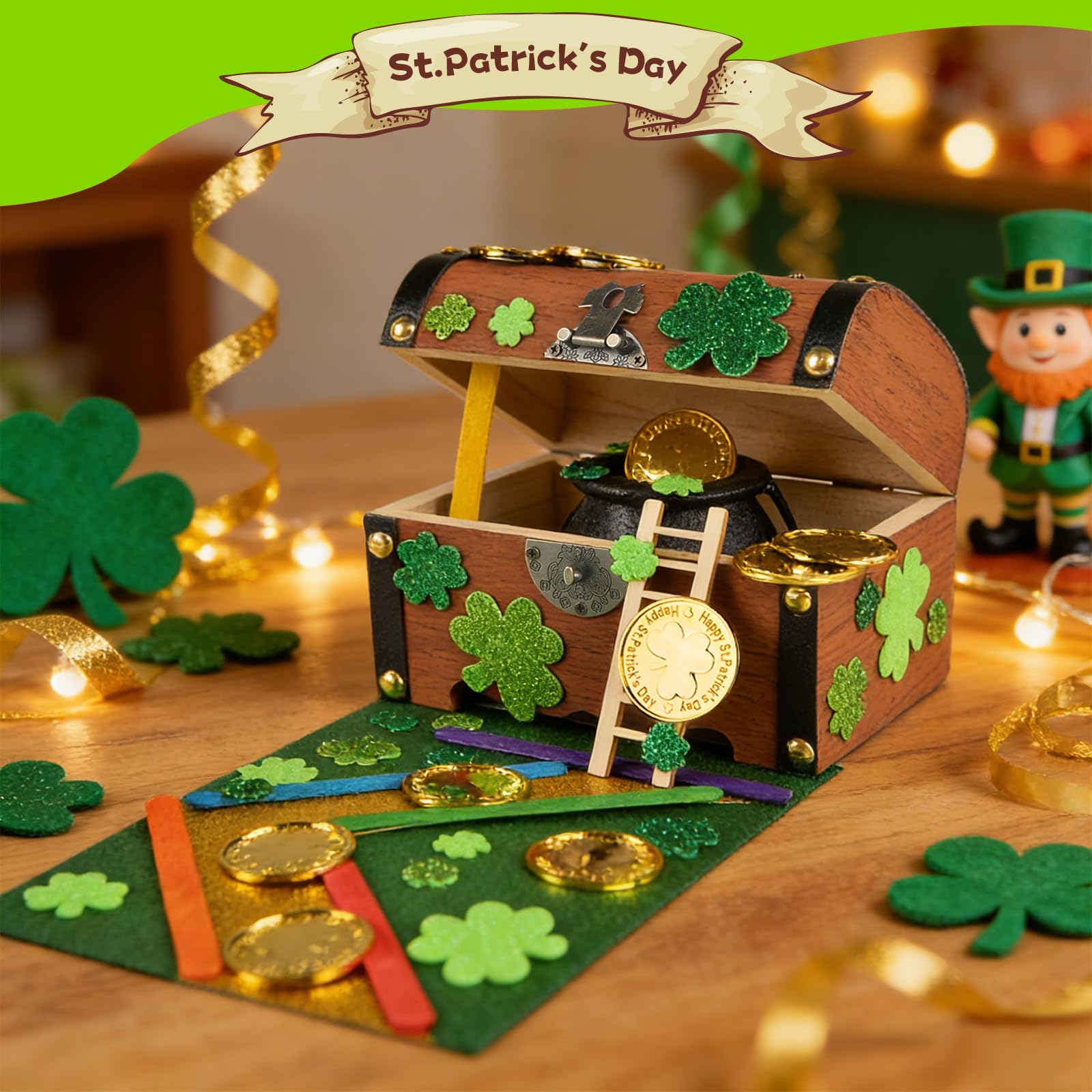 succulentlovers Self-adhesive shamrock stickers add vibrant, reusable decoration for celebrations.