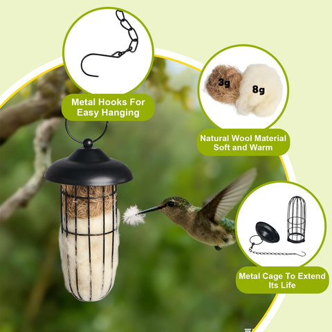 SucculentLovers soft natural cotton and jute fill offers birds a cozy nest material.