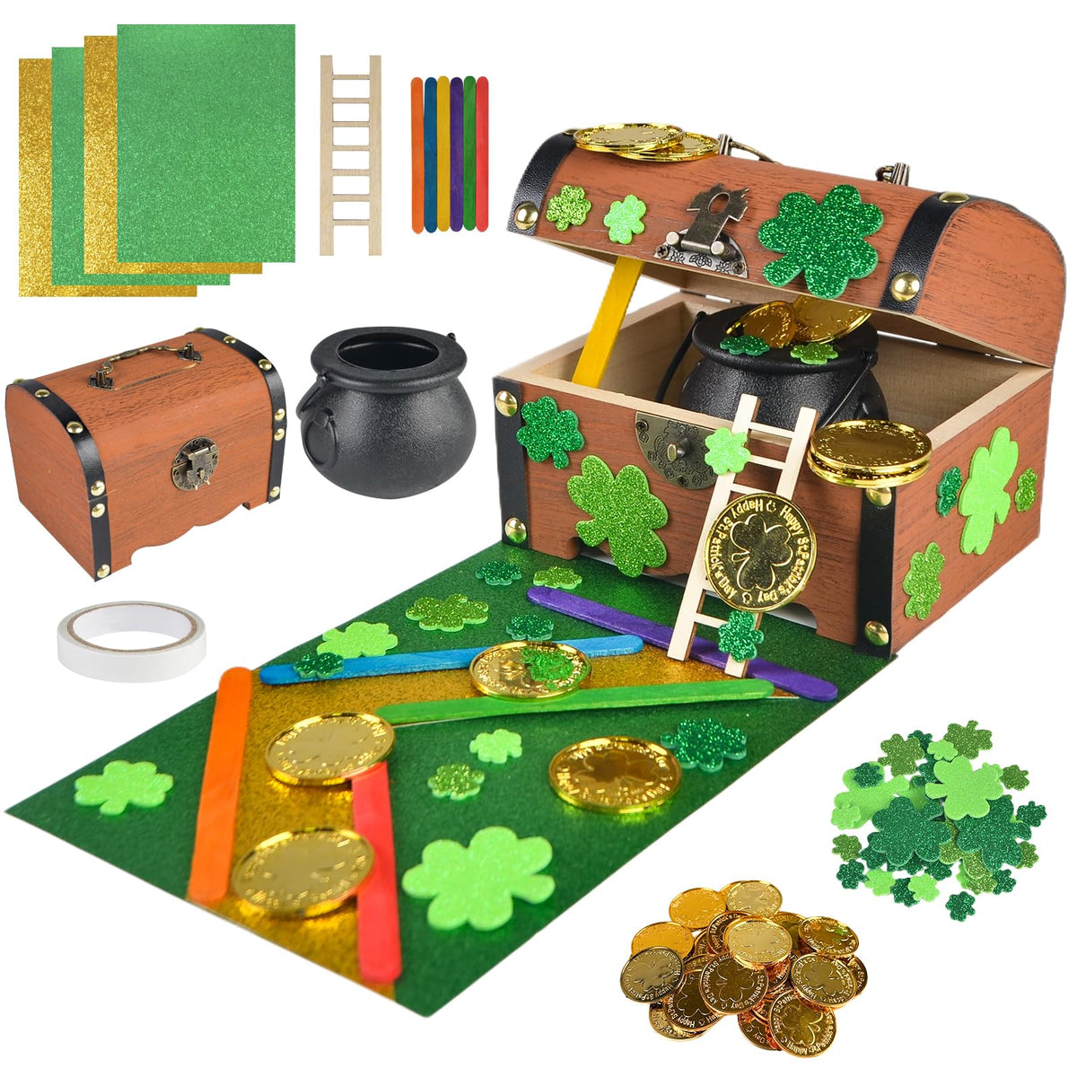 succulentlovers Leprechaun Trap Kit box components for DIY crafts and festive decor.