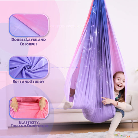 Suchdeco 360-swivel-hanger enables multiple swinging angles for varied play.