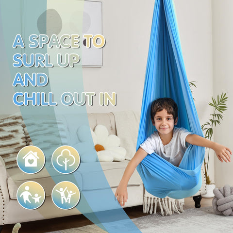 Suchdeco sensory swing durable-fabric demonstrates sturdy, soft materials that last.