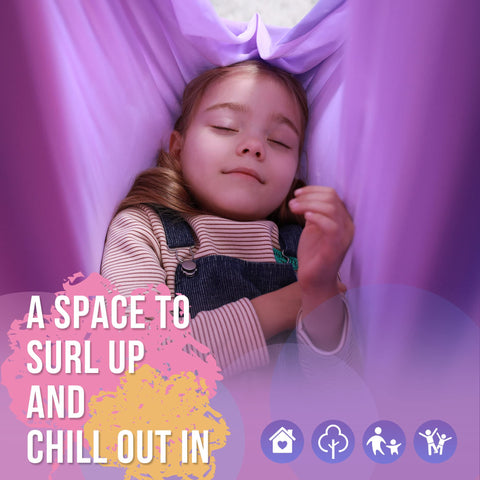 Suchdeco sensory hammock-therapy provides cozy hug-like comfort and secure input.