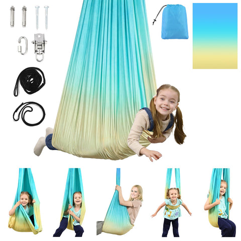 Suchdeco Sensory Swing para uso interior y exterior ofrece entrada sensorial calmante.