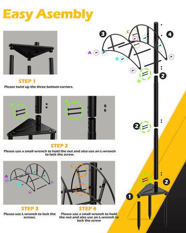 Easy-installation hardware included with S SUCHEK hose stand.