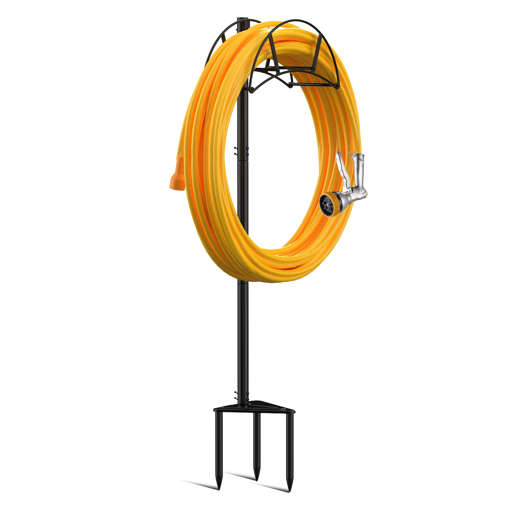 Heavy-duty rustproof hose holder from S SUCHEK withstands rainy seasons.