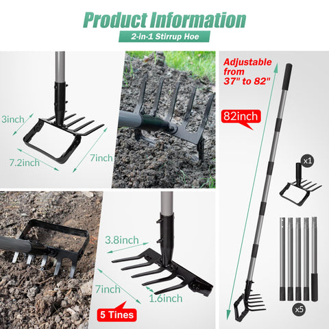 Suchtale 5-tines rake head, wide coverage for efficient weeding