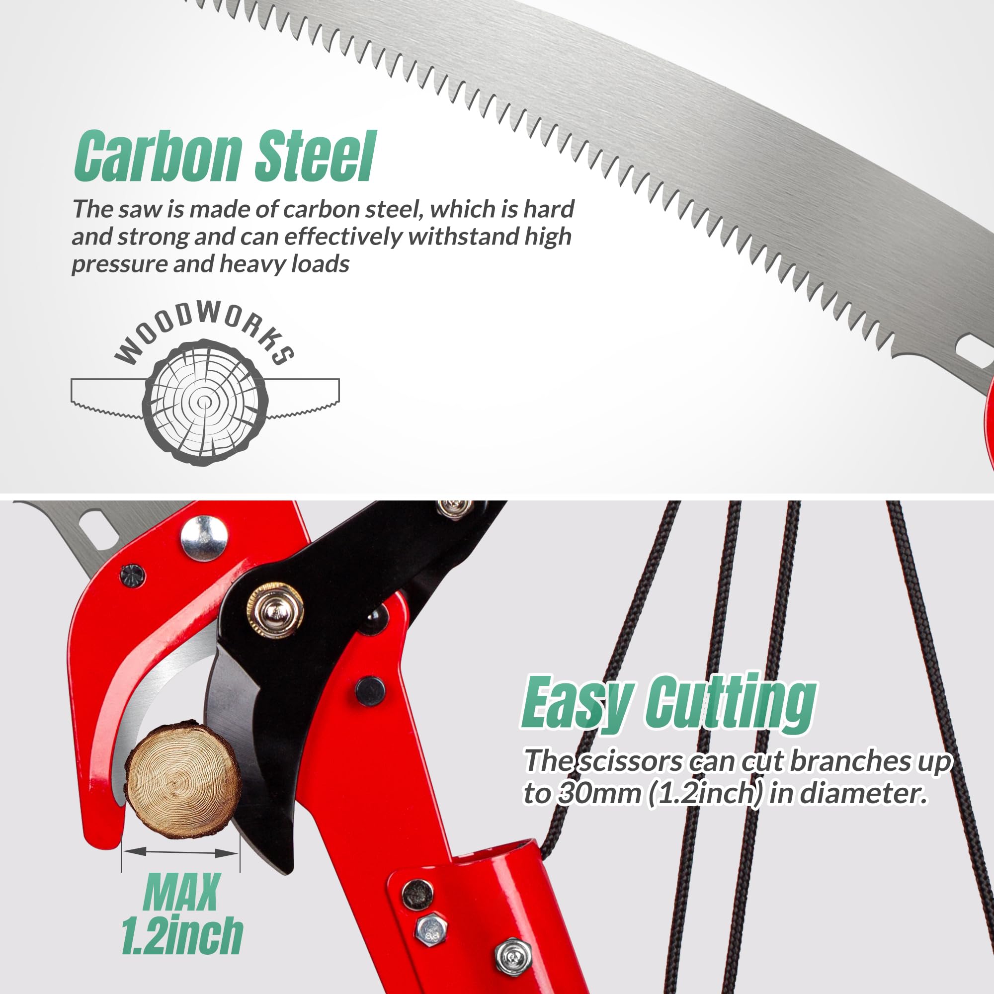 Suchtale detachable pole sections illustrate easy height adjustment