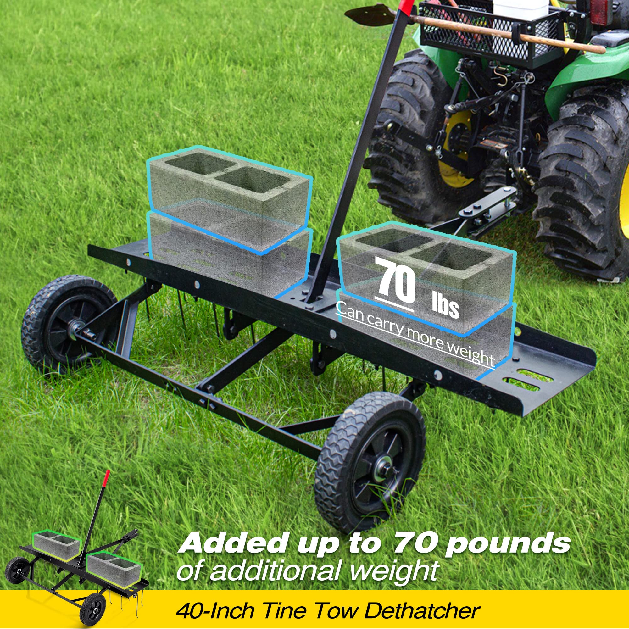 Suchtale dethatcher used in fall to prepare lawn for spring growth