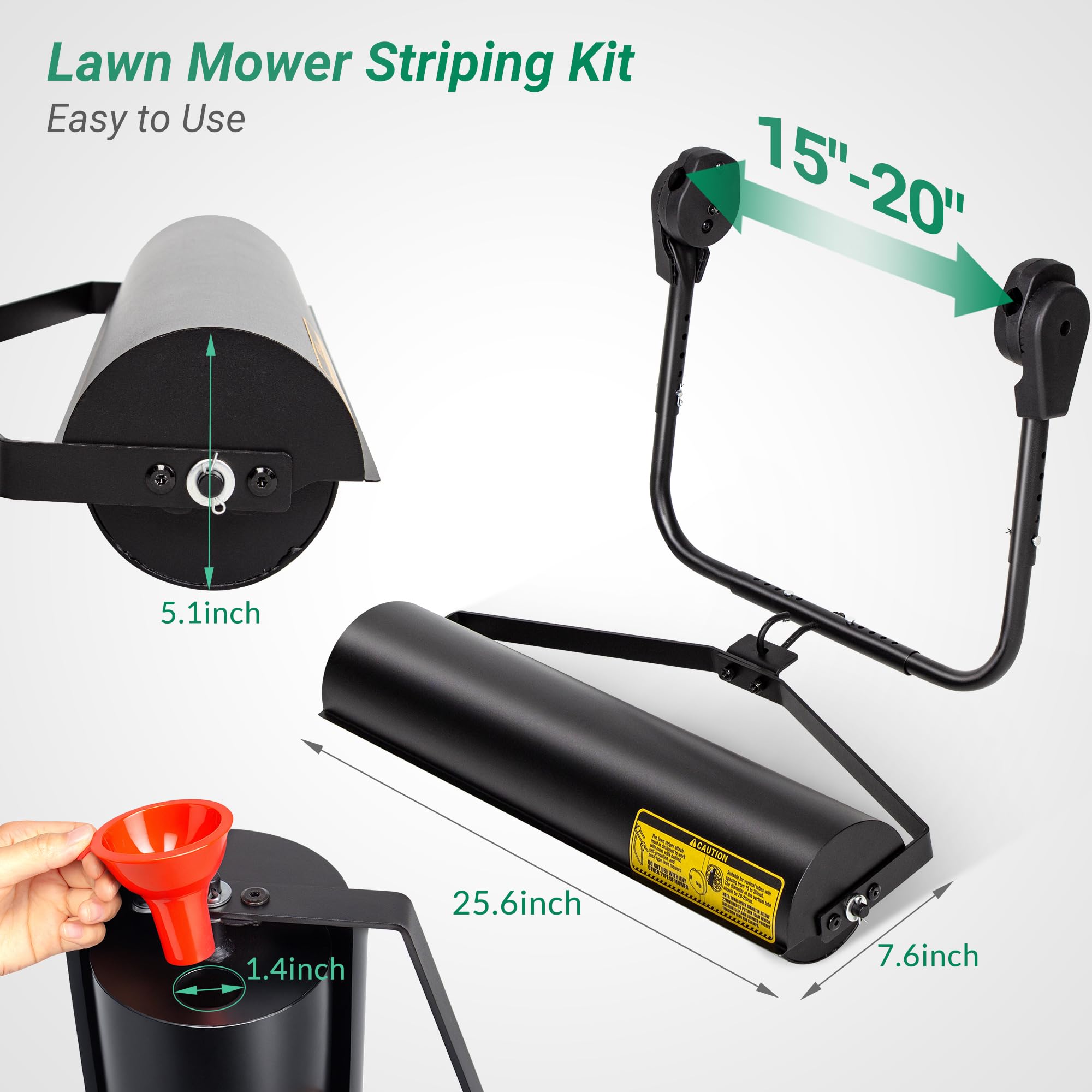 Suchtale lawn striping kit large sand port showcases easy, cleaner filling for deeper stripes
