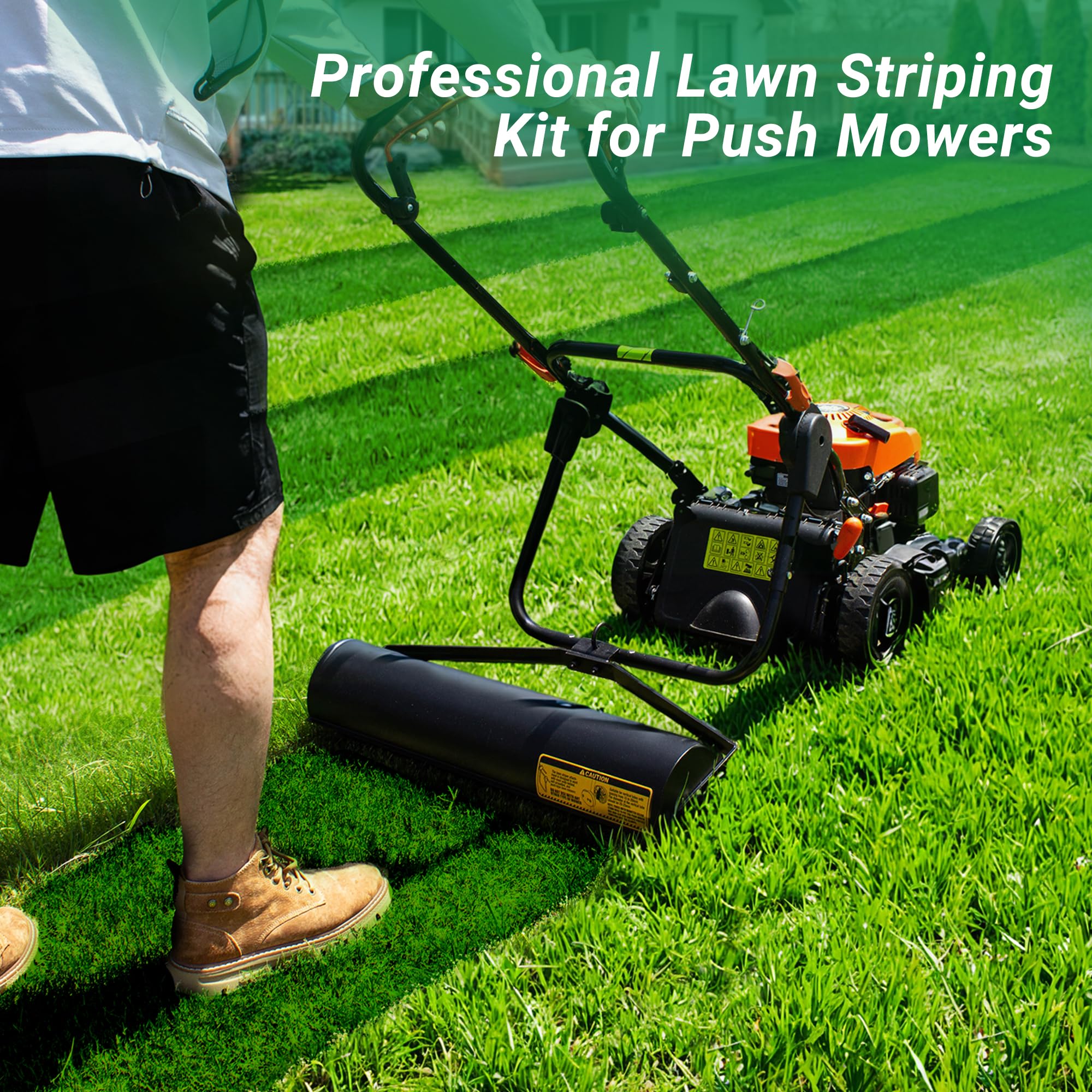Suchtale lawn striping kit steel construction emphasizes rugged durability for long-term use