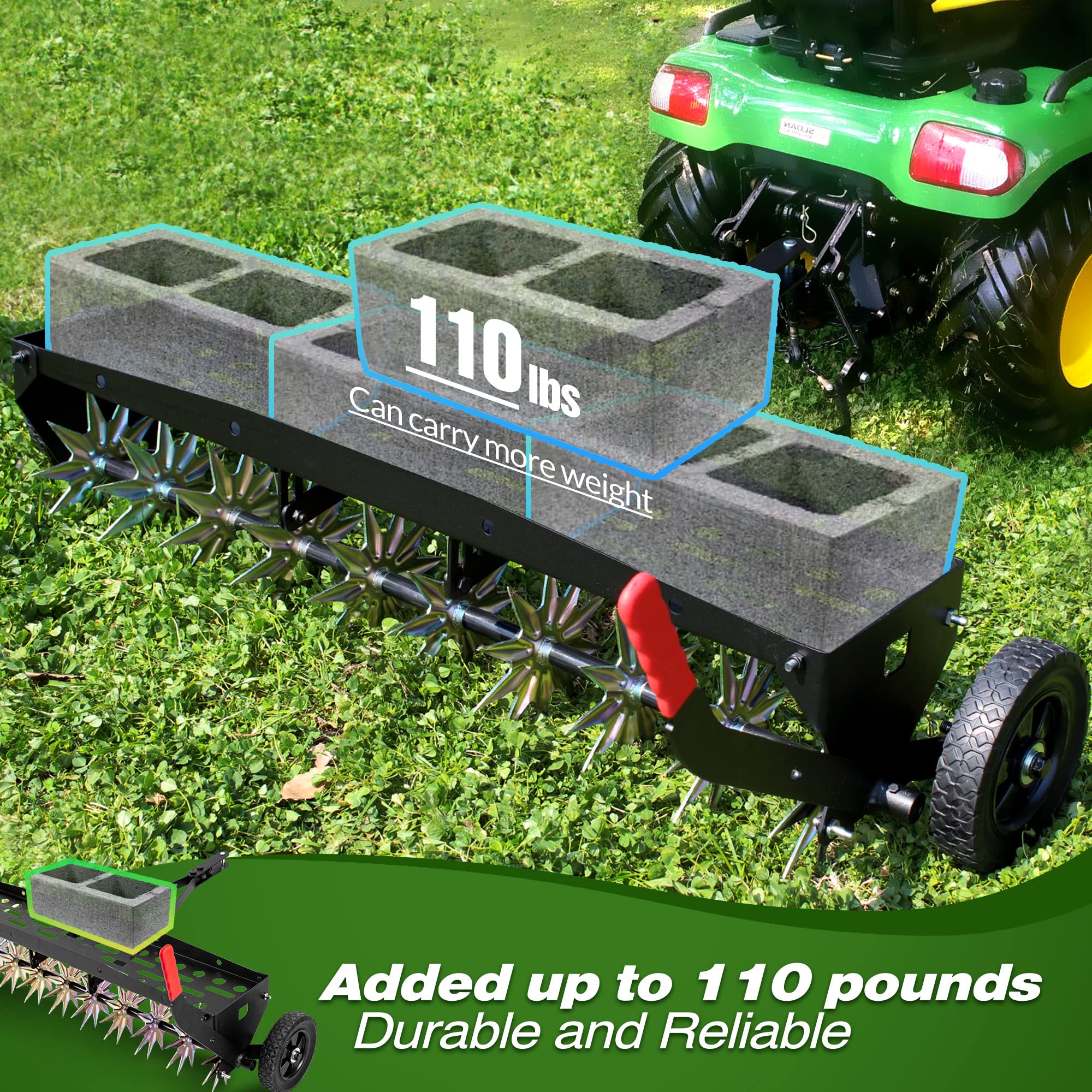 Suchtale packaging and hitch setup guide image illustrating quick pin-style hitching