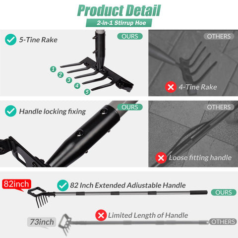 Suchtale rustproof stirrup hoe designed for durability in damp soil