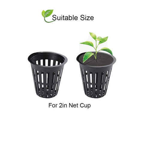 SUCOHANS clone collars fit 2 inch net cups for seamless hydroponics setups.
