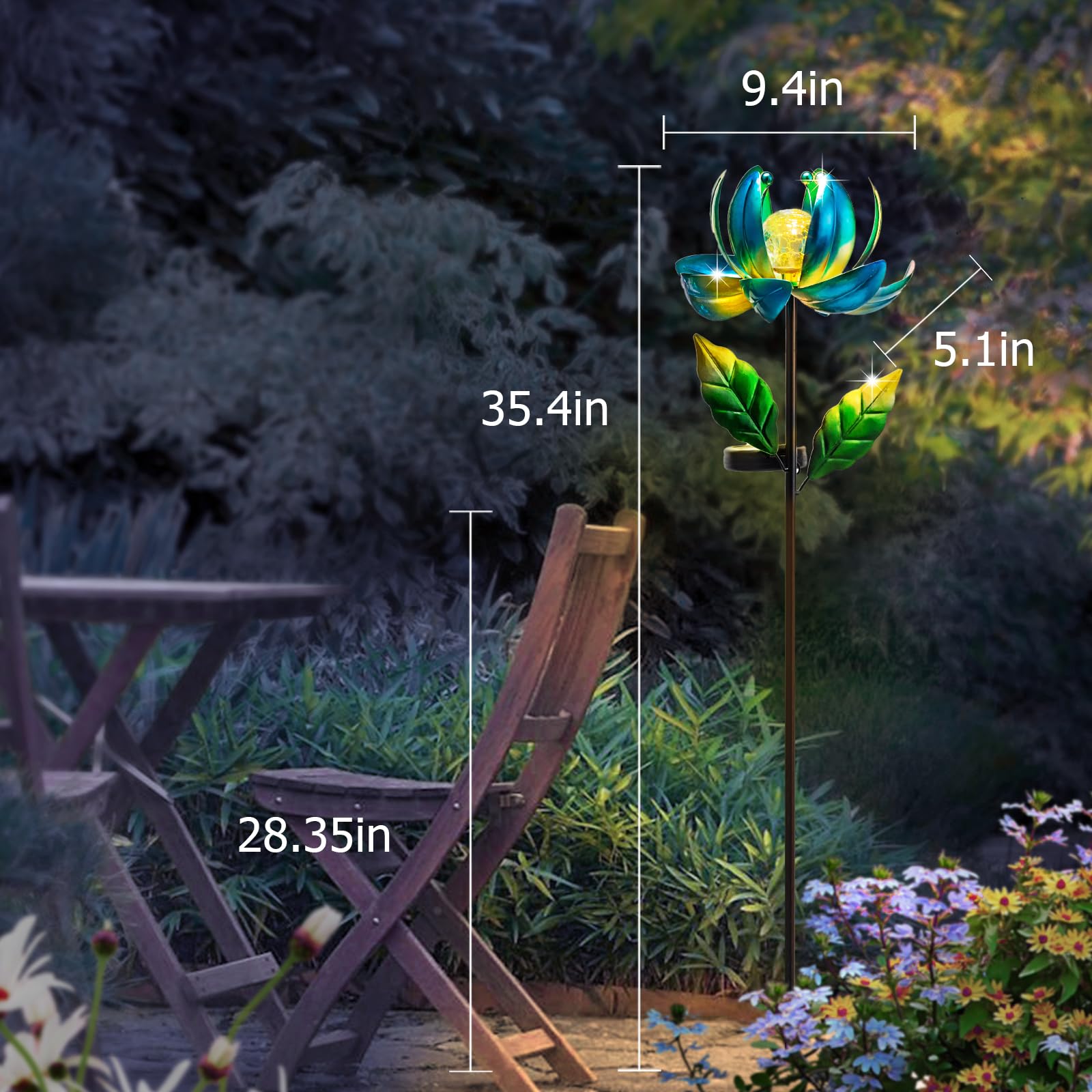 SUCUY easy-install solar stake light requires no wiring for quick setup.