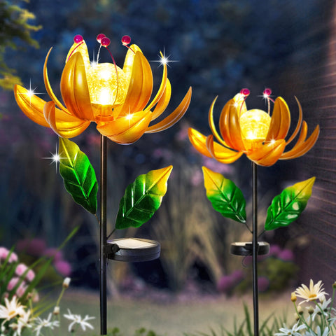 SUCUY sturdy metal stake anchoring garden ornament securely
