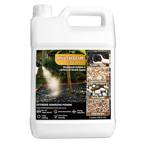 Sudale mulch-glue-landscaping strengthens soil stability for tidy borders.