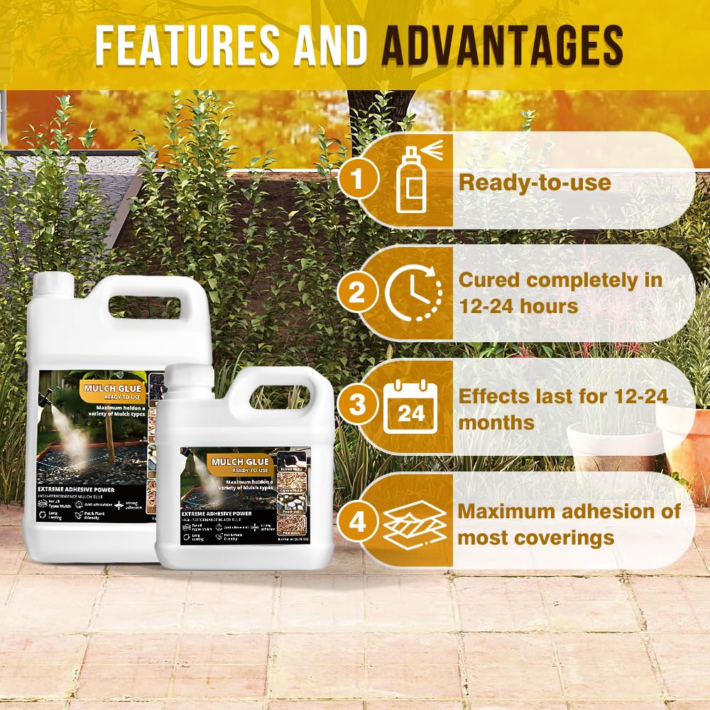 Sudale Mulch Glue is pet-safe and plant-friendly for outdoor spaces.