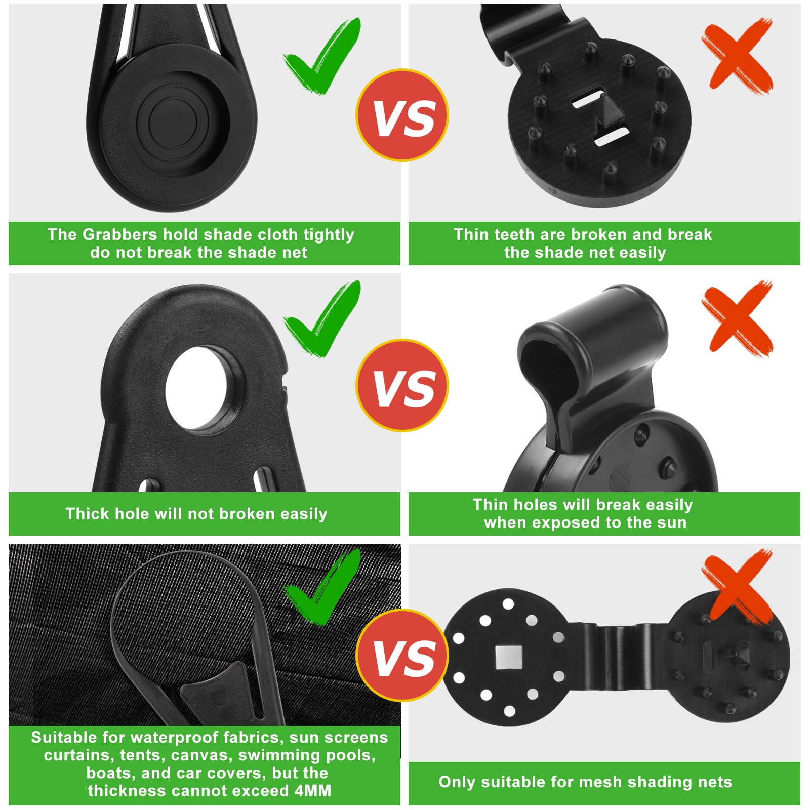 Sudopru clip clamps fabric in the middle for easy tensioning.