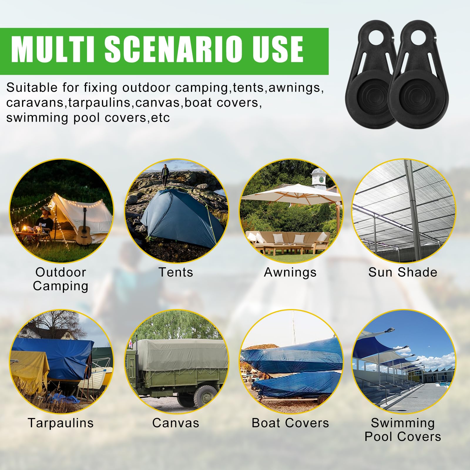 Sudopru UV-treated clips designed for long-lasting outdoor use.