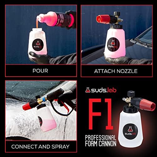 Suds Lab F1 adjustable foam nozzle lets you customize soap density for efficient washing