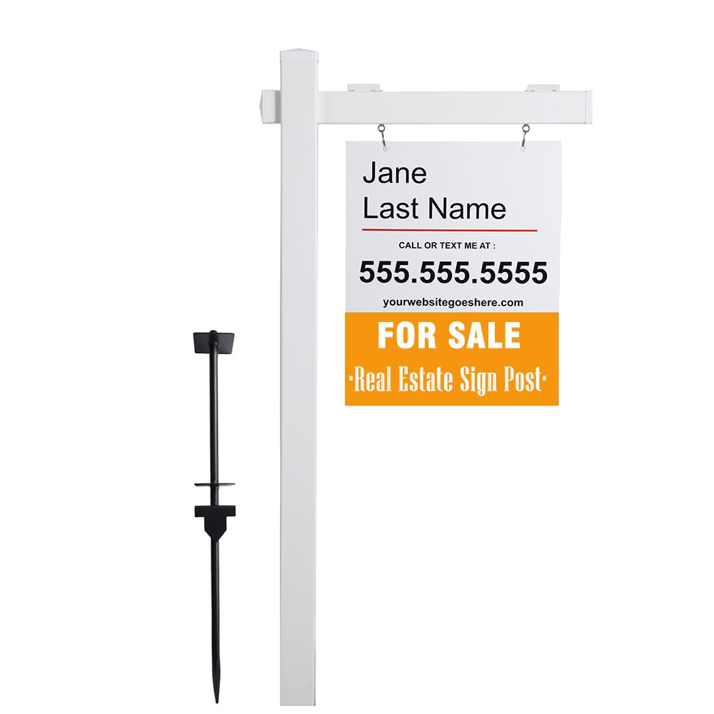 SUFUS sign post showcases 6 ft height for open house signage.
