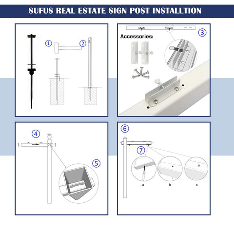 SUFUS steel sign clips keep signs firmly attached.