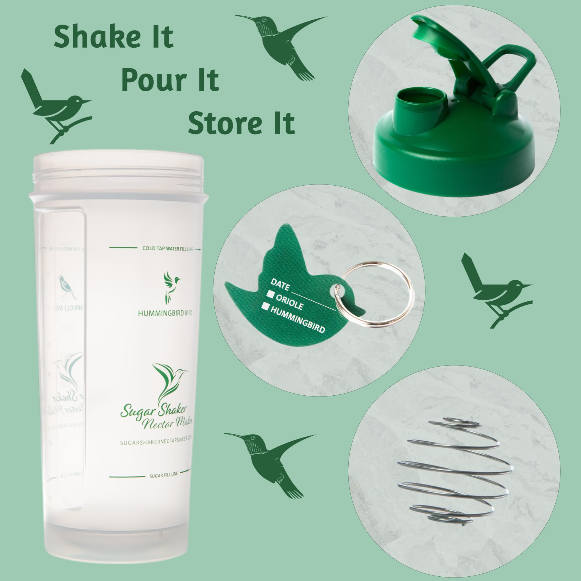 Sugar Shaker no-boil nectar saves time and effort.