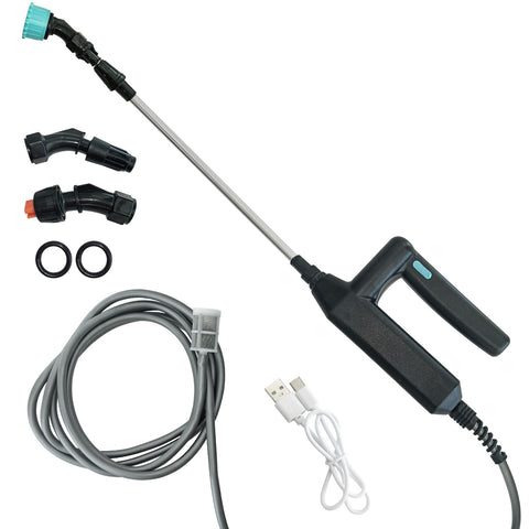 SUGOOE Garden Electric Sprayer with extended hose for easy reach in the yard.
