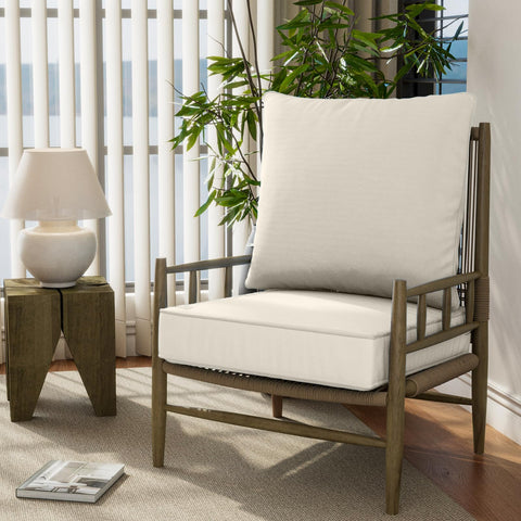 Suionryorid four-pack seat and backrest cushions arranged on sofa set