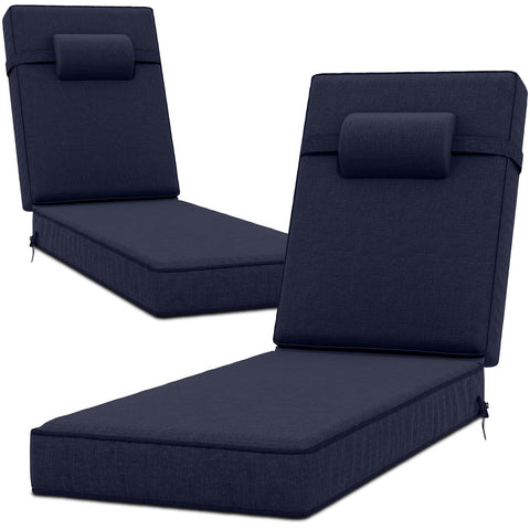 Suionryorid olefin chaise lounge cushion 80x26 offers durable outdoor comfort and waterproof protection.