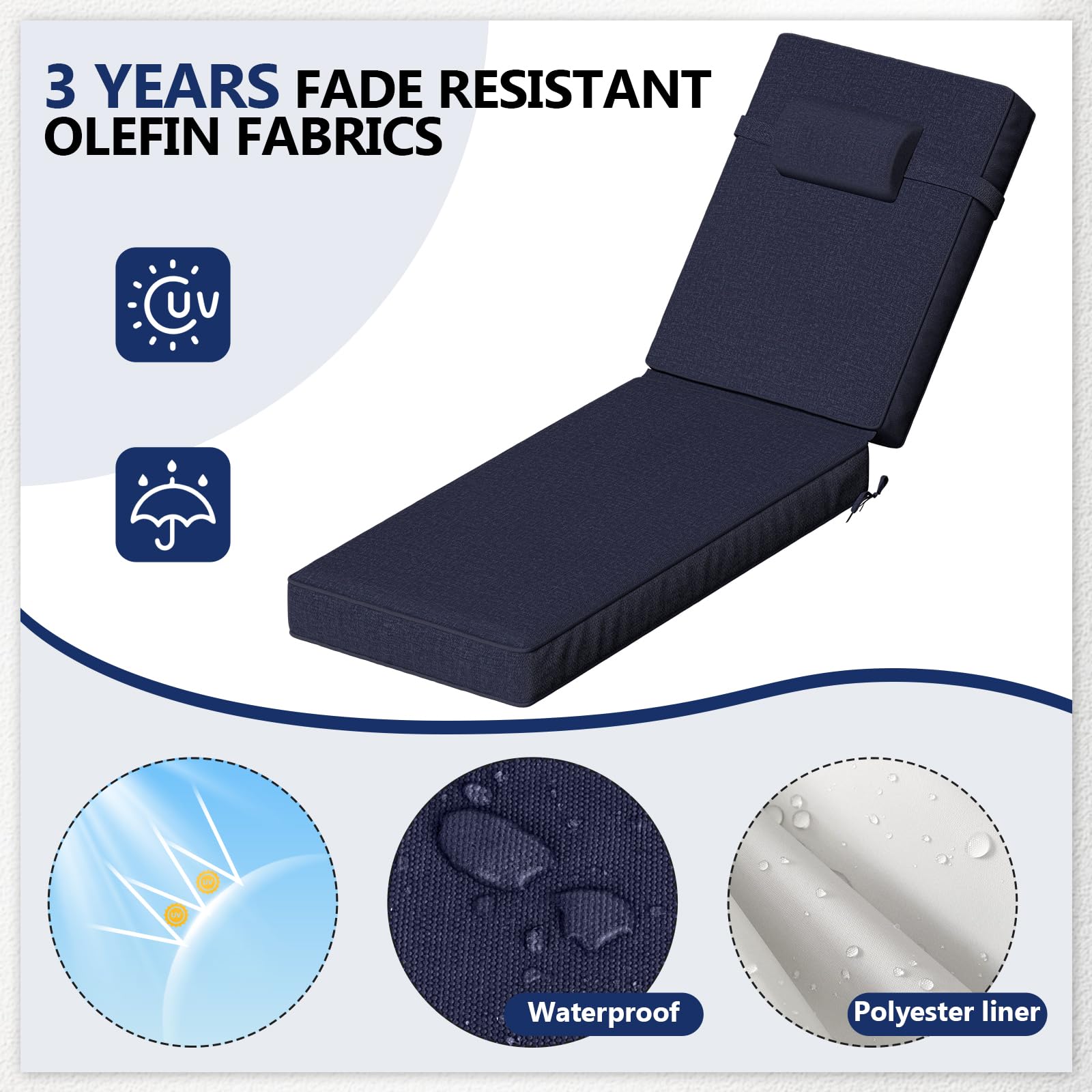 Suionryorid waterproof outdoor cushion fabric ready for rainy days.