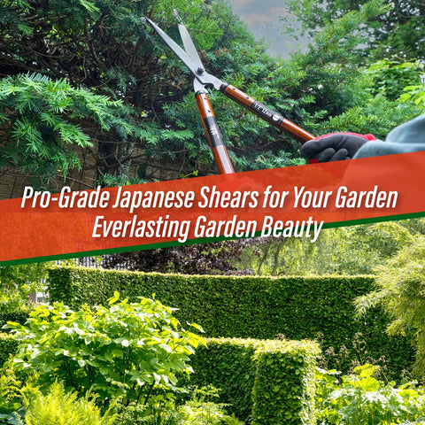 SUIZAN hedge shears Japanese steel blade ready for sharp cuts.