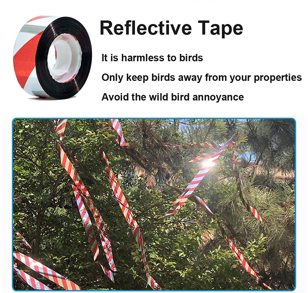 SUJAYU bird deterrent tape helps shield patios, barns, and docks.