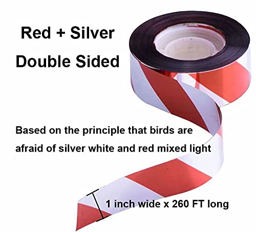SUJAYU bird deterrent tape's bright reflections discourage crows and seagulls.