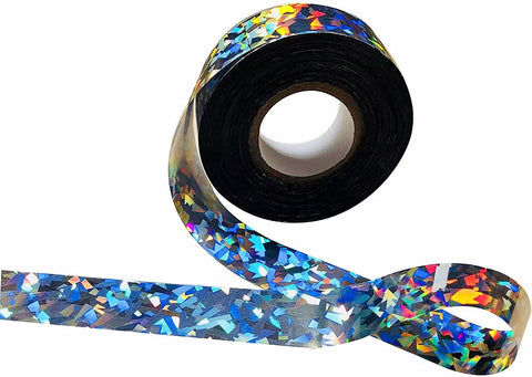 Sujayu Bird Scare Tape silver 1x260ft reflecting sunlight to deter birds.