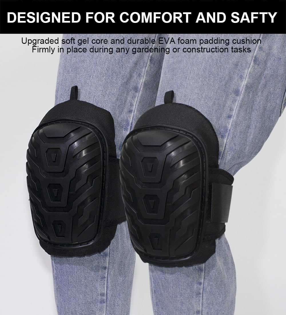 SUJAYU Work Knee Pads built with durable PVC and reinforced stitching for heavy use