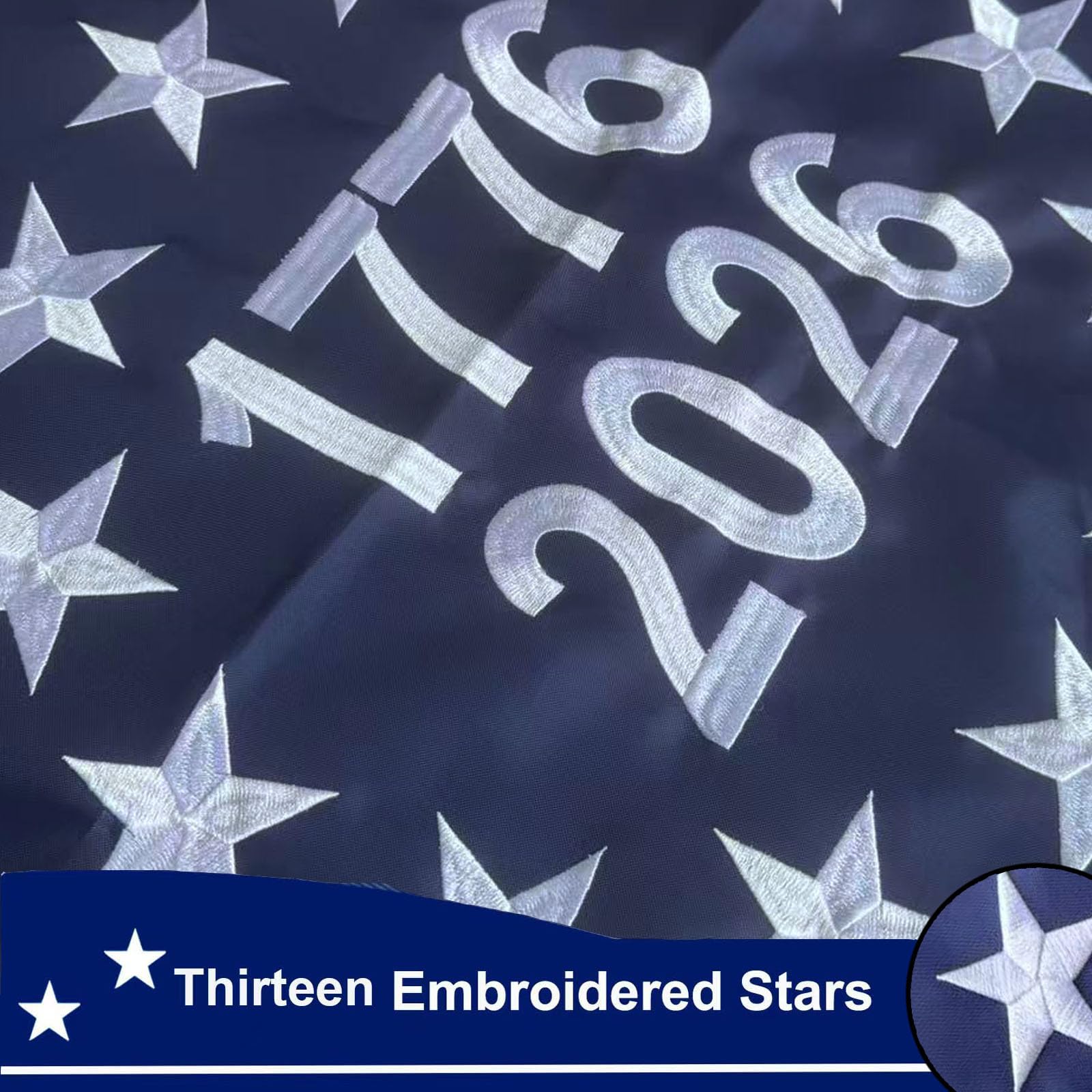 SUJEB flag with two brass grommets for easy mounting outdoors