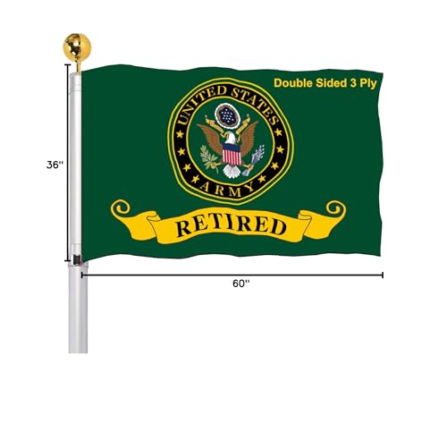 SUJEB retired army crest flag, detailed emblem for outdoor display