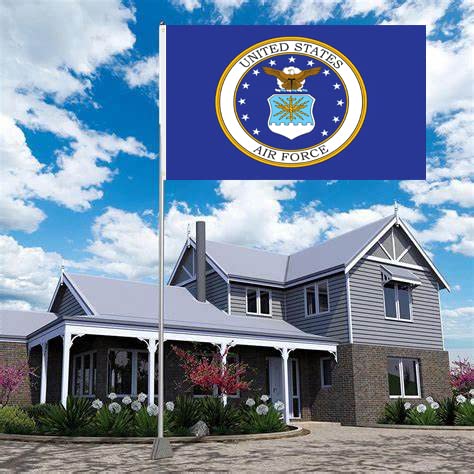 SUJEB double-sided USAF flag, readable from both sides for outdoor display.