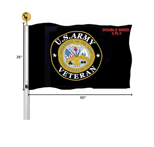 SUJEB US Army Veteran Flag easy to install in yards or offices.