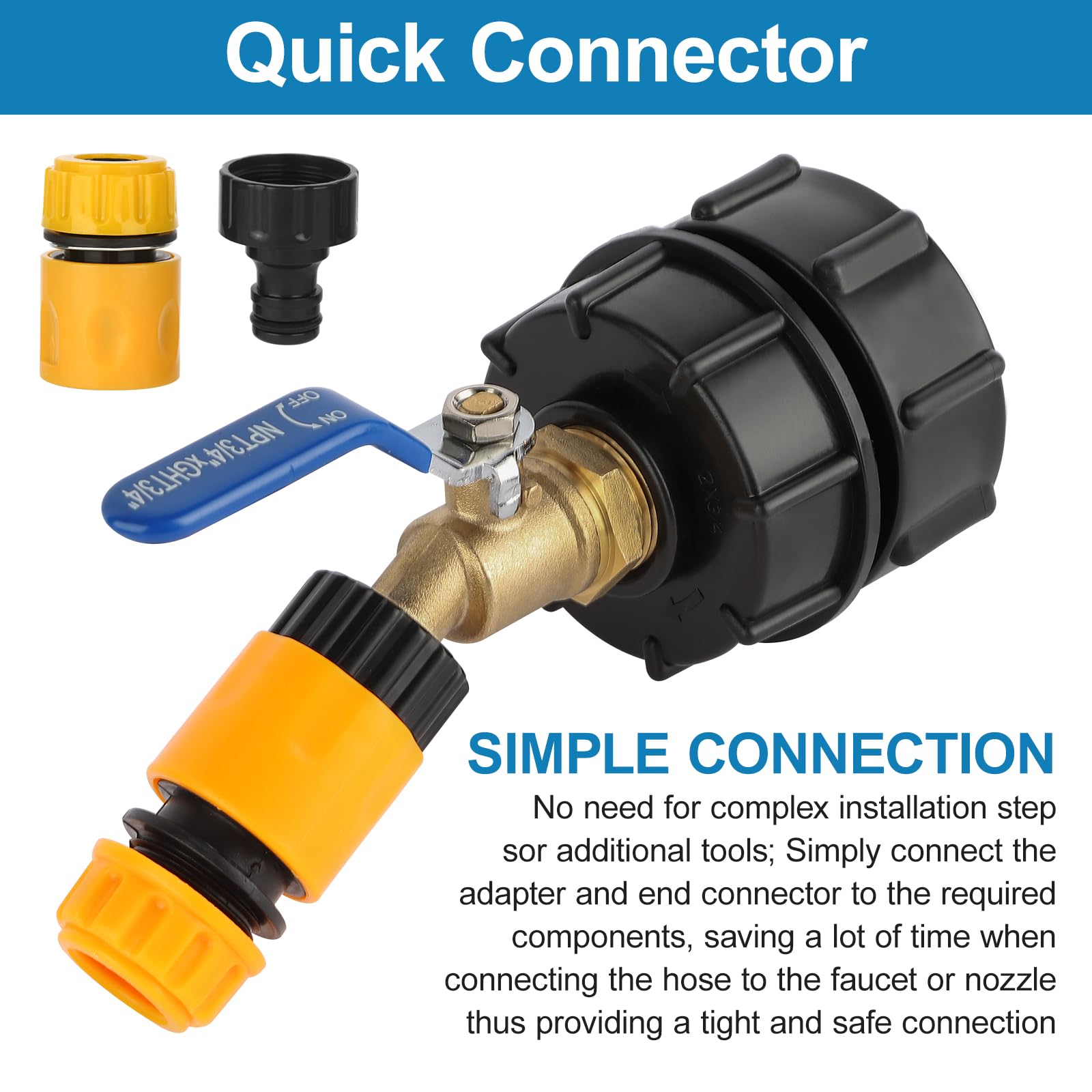 SUKABU brass shutoff valve with 3/4 inch NPT for controlled flow.
